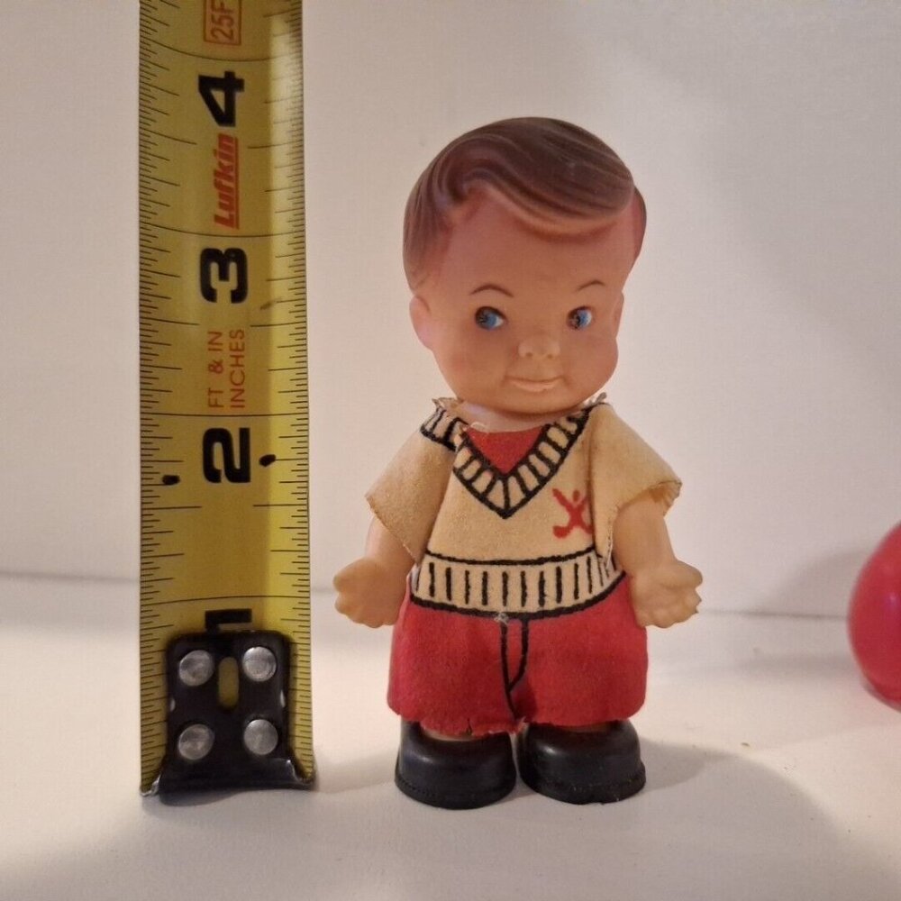 Uneeda PeeWees Pocket Boy Dolls Sports 4 Vintage 1966 Hee Wee 3.5" - Picture 2 of 16